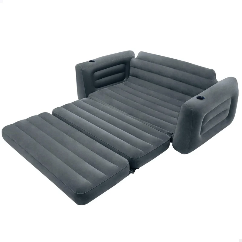 INTEX Sofá Cama Hinchable 2 en 1 Gris Carbón