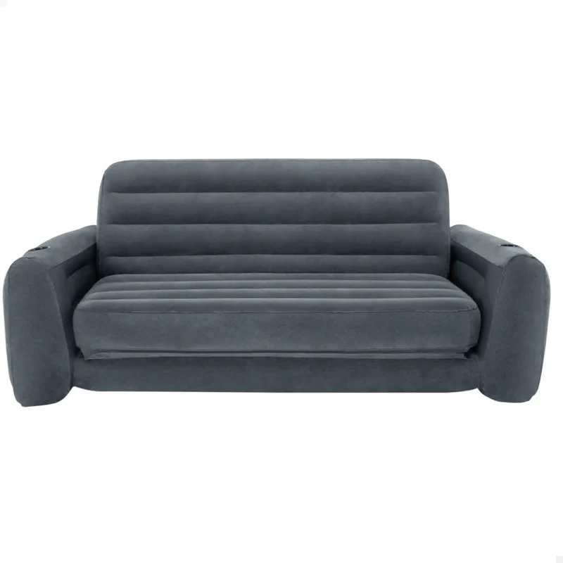 INTEX Sofá Cama Hinchable 2 en 1 Gris Carbón