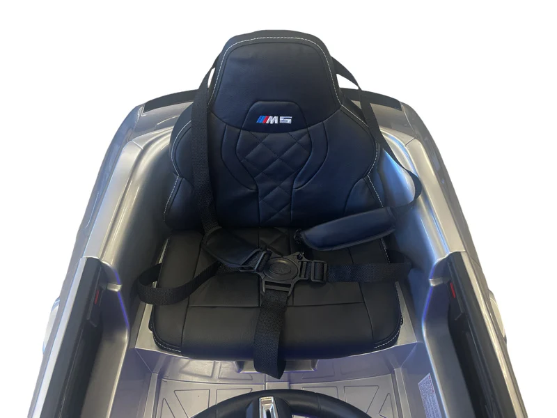 Bmw M5,Lithium, Leder Zitje, Rubberen Banden, Kinder Accu Auto!
