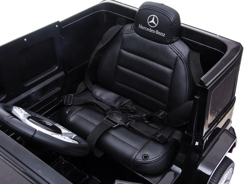 Mercedes G63, Kinderauto Met Lithium Accu, Rubberen Banden, Leder Zitje