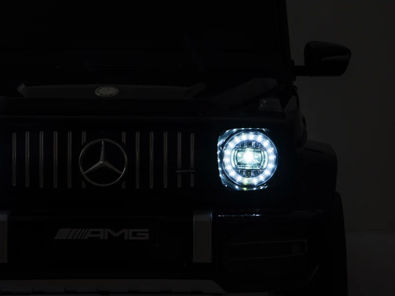 Mercedes G63, Kinderauto Met Lithium Accu, Rubberen Banden, Leder Zitje