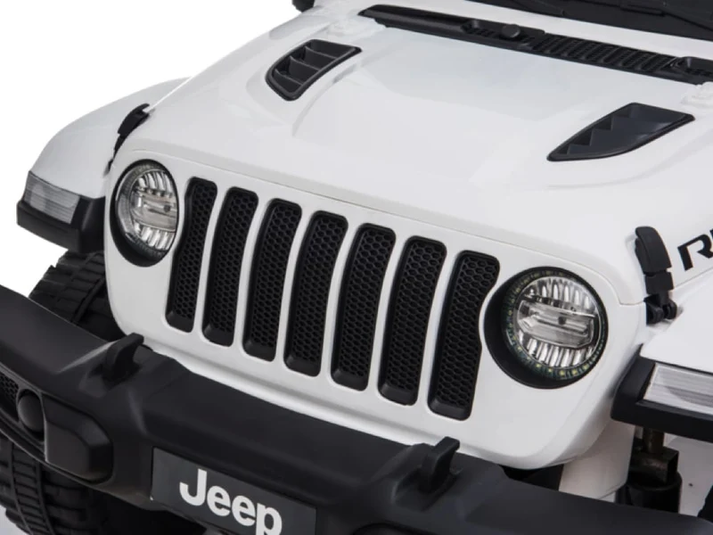 Jeep Wrangler Rubicon, 12V Kinderauto Met Lithium Accu, Rubberen Banden, Leder Zitje
