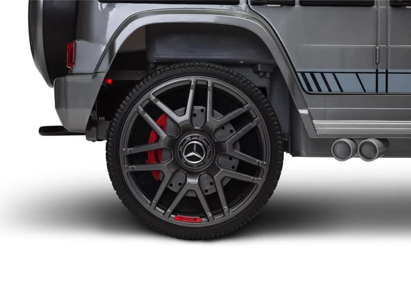 Mercedes G63 Amg, 12 Volt Kinderauto Met Lithium Accu, Rubberen Banden, Leder Zitting En Meer