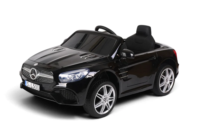 Mercedes Sl500, 12 Volt Elektrische Kinderauto Met Een Lithium Accu, Rubberen Banden, Leder Zitje En Meer!