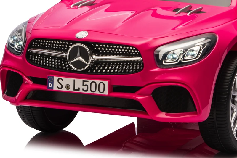 Mercedes Sl500, 12 Volt Elektrische Kinderauto Met Een Lithium Accu, Rubberen Banden, Leder Zitje En Meer!