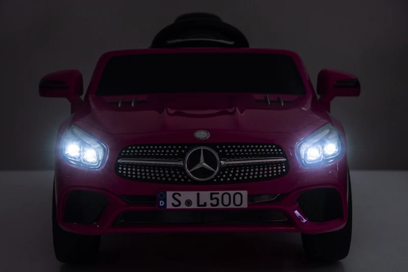 Mercedes Sl500, 12 Volt Elektrische Kinderauto Met Een Lithium Accu, Rubberen Banden, Leder Zitje En Meer!
