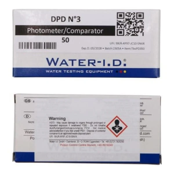 50 comprimés Photomètre DPD N°3 (chlore total, avec DPD1) - PoolLab 2.0