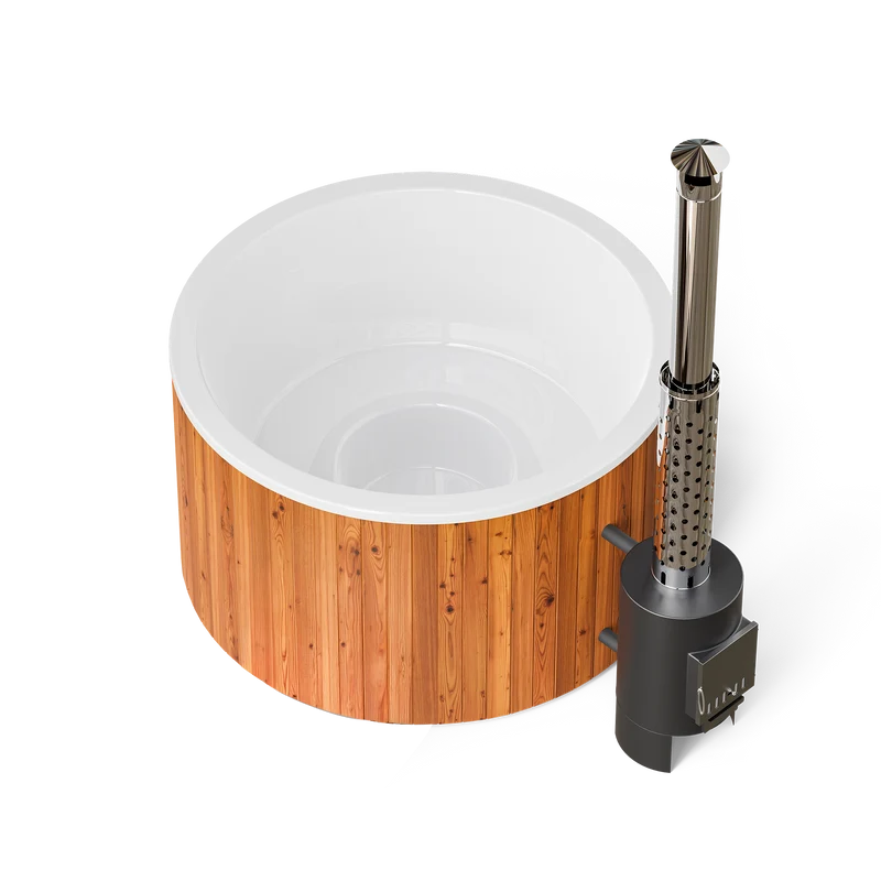 Houtgestookte hottub Extern - Oskar - 6 personen (Rond)