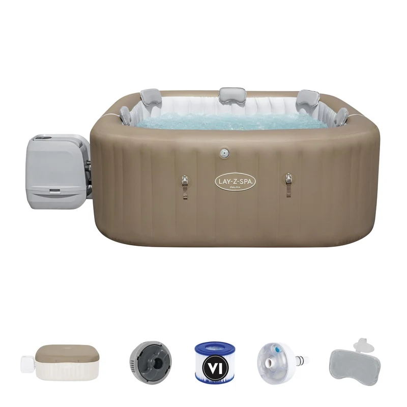 Lay-Z Spa Palma EnergySense Smart Hydrojet Pro opblaasbare spa - 7 persoons