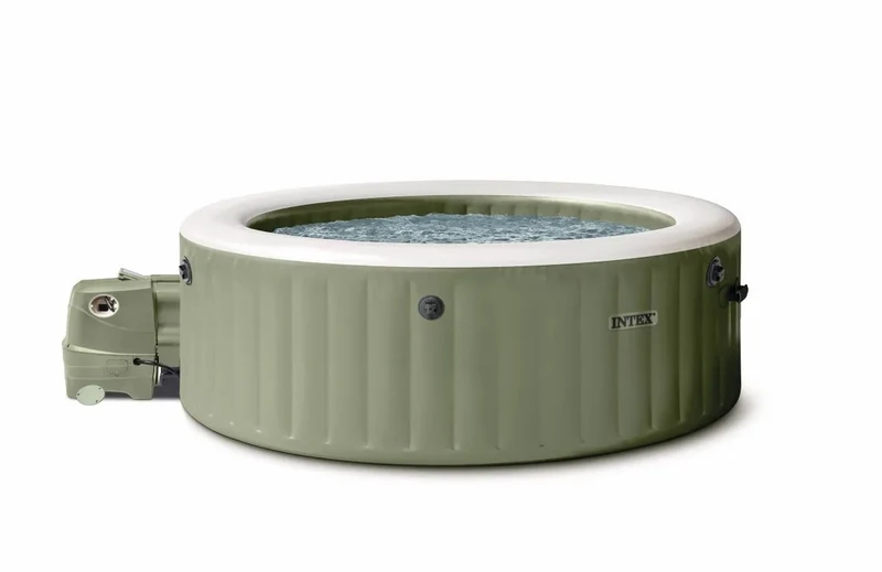 Intex Pure Spa Bubble Massage Olive Green – 4‑persoons
