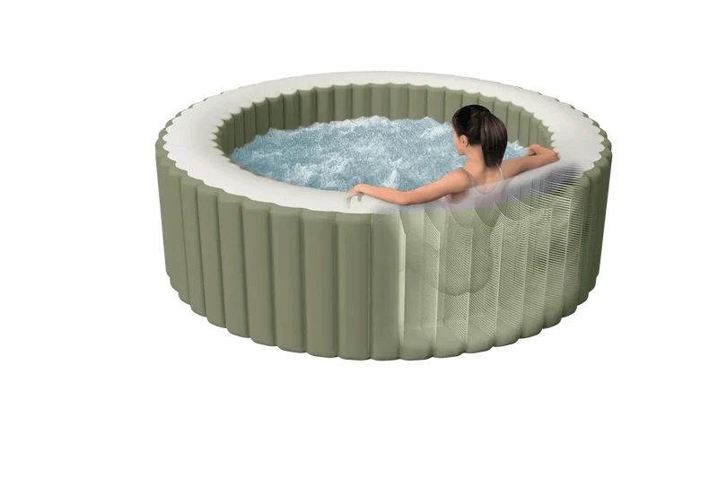 Intex Pure Spa Bubble Massage Olive Green – 4‑persoons
