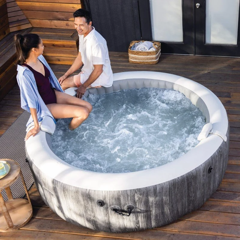 Intex PureSpa Greywood Deluxe opblaasbare spa, 6 persoons
