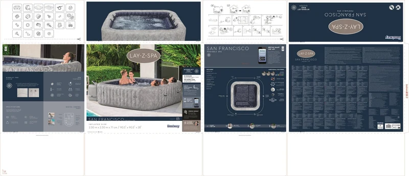 Lay-Z Spa San Francisco EnergySense Hydrojet Pro opblaasbare spa - 7 persoons