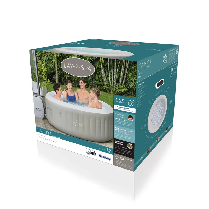 Lay-Z-Spa Tahiti AirJet opblaasbare spa, 4 persoons