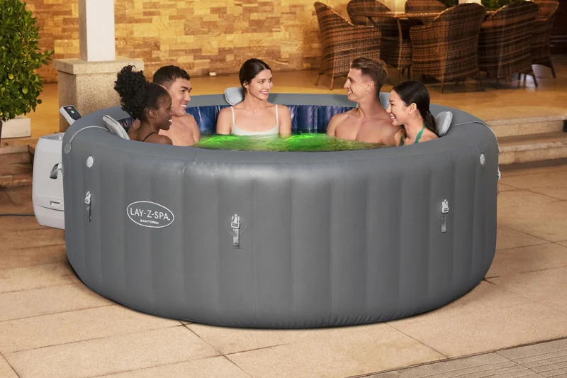 Lay-Z Spa Santorini HydroJet Pro opblaasbare spa - 7 persoons