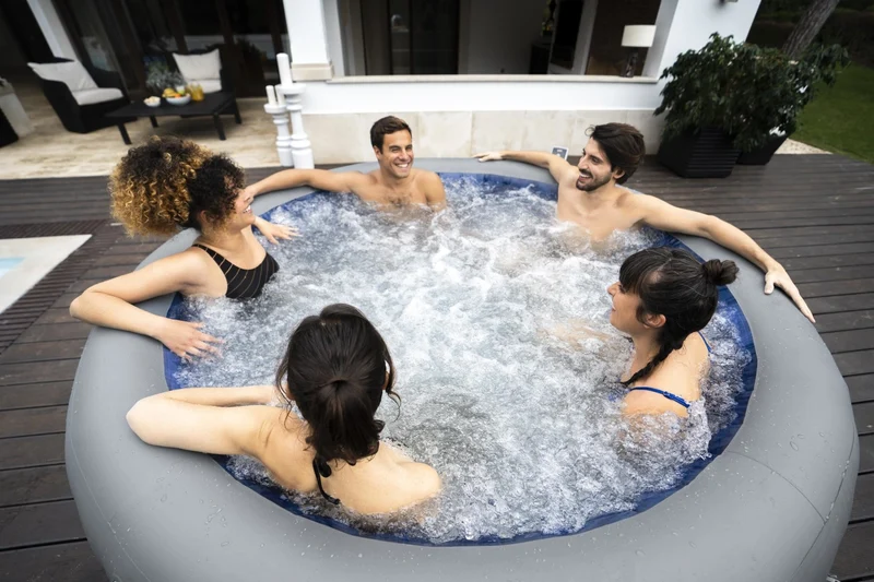 Lay-Z Spa Santorini HydroJet Pro opblaasbare spa - 7 persoons