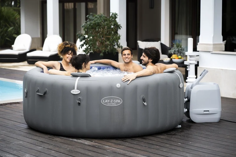 Lay-Z Spa Santorini HydroJet Pro opblaasbare spa - 7 persoons