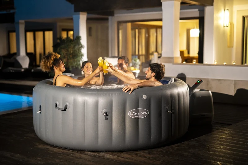 Lay-Z Spa Santorini HydroJet Pro opblaasbare spa - 7 persoons