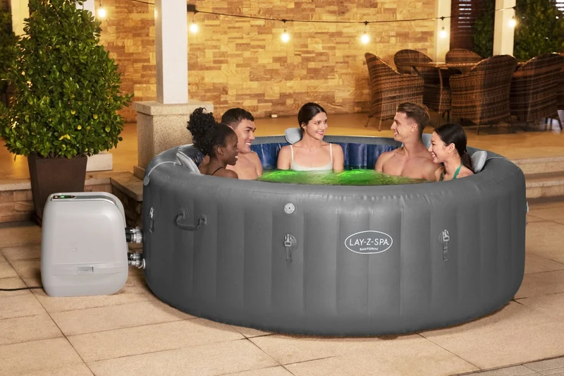 Lay-Z Spa Santorini HydroJet Pro opblaasbare spa - 7 persoons