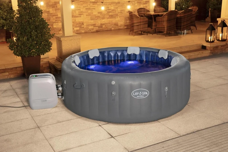 Lay-Z Spa Santorini HydroJet Pro opblaasbare spa - 7 persoons