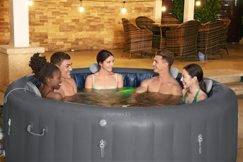 Lay-Z Spa Santorini HydroJet Pro opblaasbare spa - 7 persoons