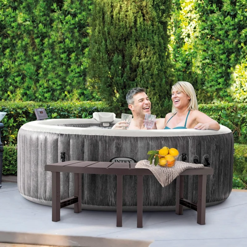 Intex Pack 2 Bancos Medianos de plástico para Spa Circular 4 Personas