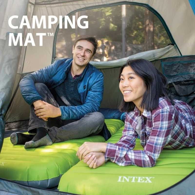 Intex TPU Camping Mat Colchón Hinchable Individual con Hinchador USB