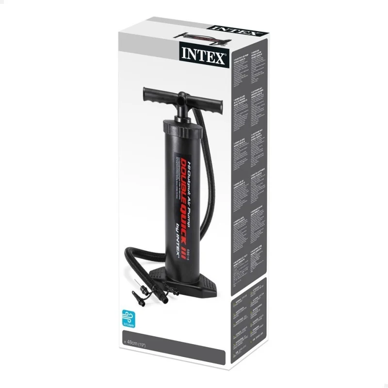 Intex Double Quick III Hinchador Manual Doble Acción 48cm