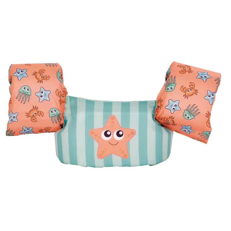 Swim Essentials - Zeedieren | Oranje/Groen Puddle Jumper 2-6 jaar