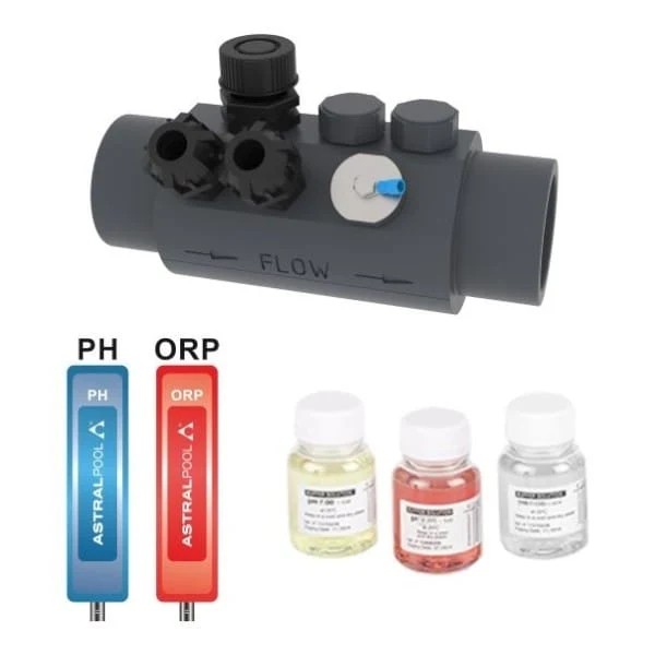 Kit d'installation Premium : cellule de mesure TA169, module pH & Rx et liquides de calibration - Non compatible avec Elite Connect CellGuard !