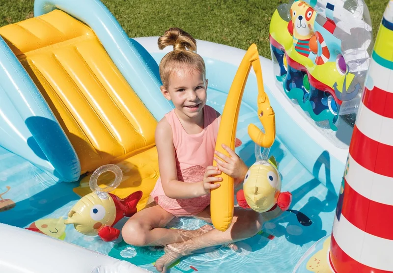 Intex Zeeparadijs bad met accessoires 218cm x 188cm x 99cm