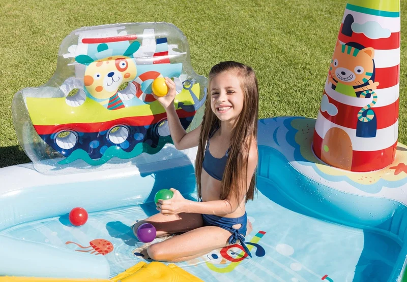 Intex Zeeparadijs bad met accessoires 218cm x 188cm x 99cm