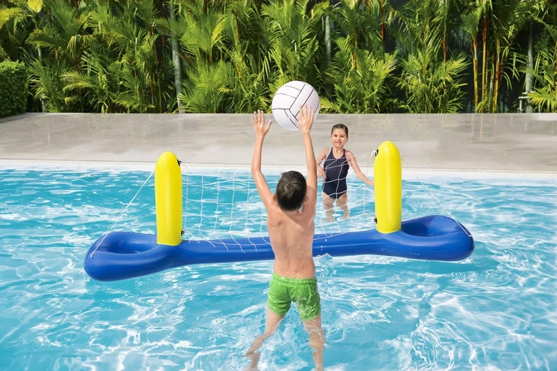 Bestway Opblaasbaar Volleybalspel Blauw 244cm