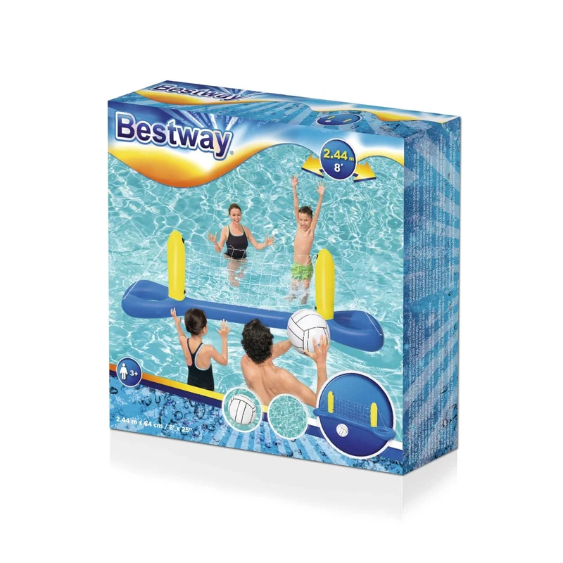 Bestway Opblaasbaar Volleybalspel Blauw 244cm