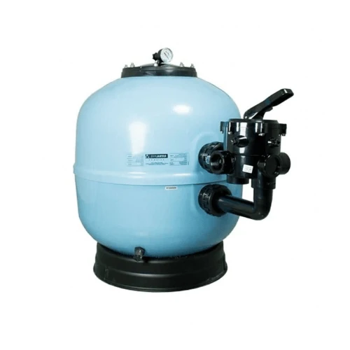 Astralpool - Ice Filtro de arena laminado azul para piscina + Válvula selectora 1½" lateral con enlaces a filtro