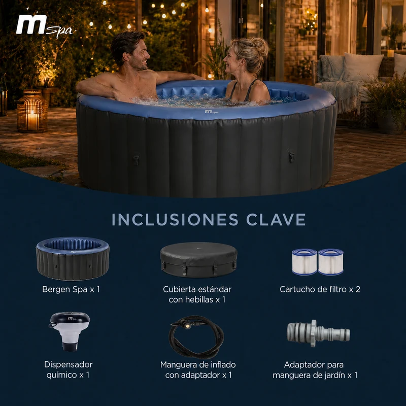 MSpa – Spa hinchable circular Bergen 4–6 personas