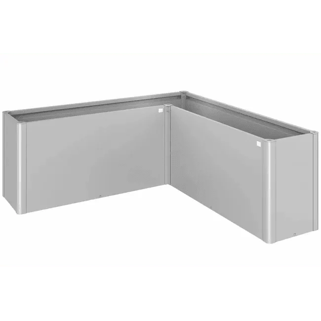 Biohort – Belvedere sistema elevado de cajas de cultivo de metal Plata metálica
