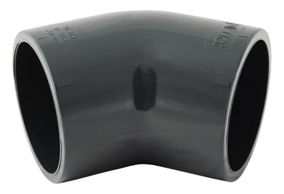 PVC knie 45 graden - 75mm