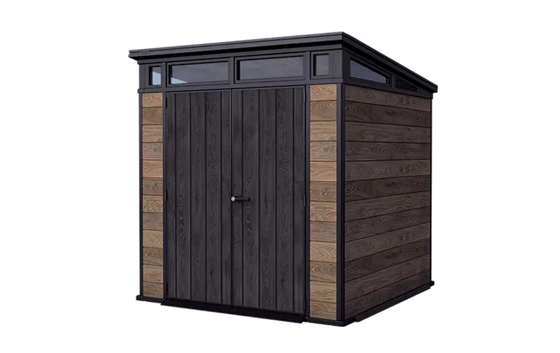 Keter - Caseta de exterior Signature Walnut 7x7 marrón