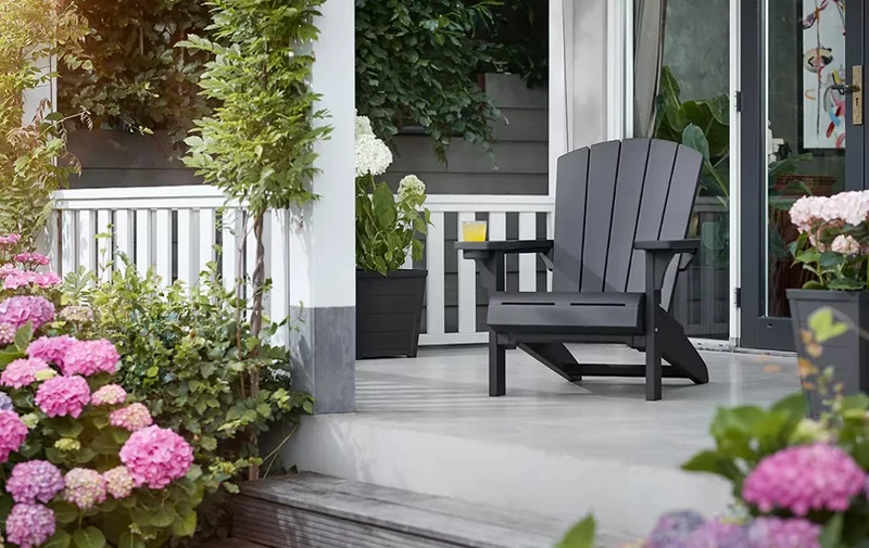 Keter - Silla de exterior Alpine Adirondack grafito