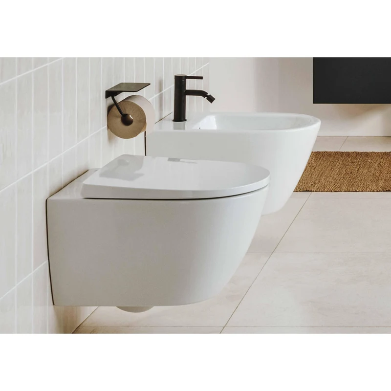 Roca - Inodoro completo suspendido Ona Rimless® con fijaciones ocultas blanco mate
