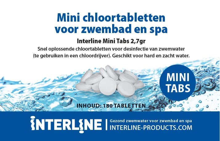 Interline Mini Quick Chloortabletten - 180 stuks à 2,7 gram - NL