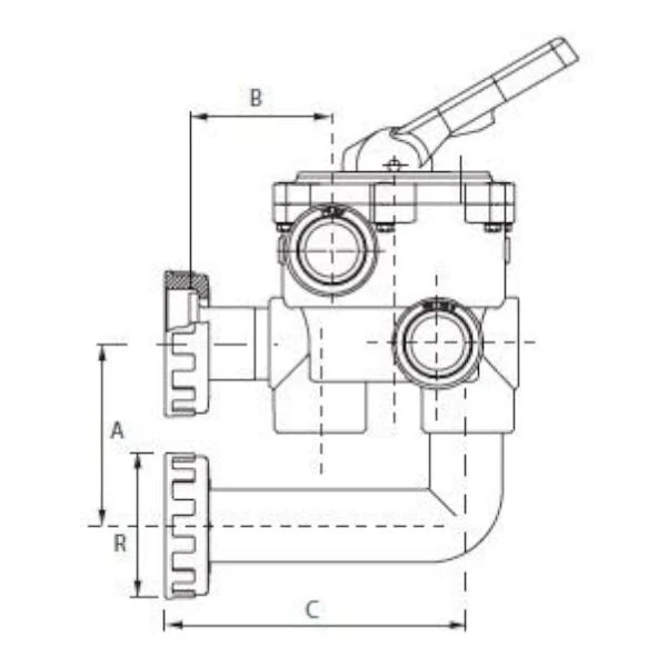Cepex Valve Multivoies 1½"-2" comp. Pentair