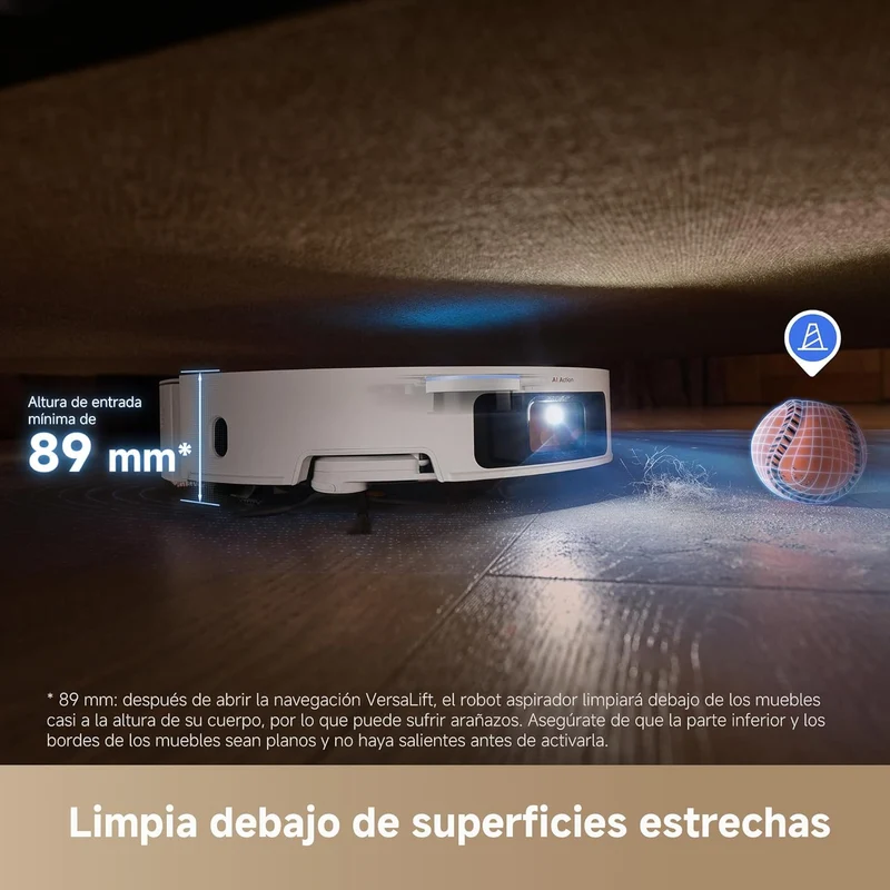 Dreame – X50 Ultra Complete Robot aspirador y fregasuelos blanco con base automática para hogar