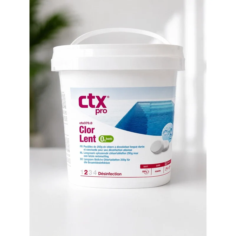 CTX - Pastilles de chlore 5 kg lentes - CTX370 - Chlore Lent - Pack de 20 Pastilles CTX