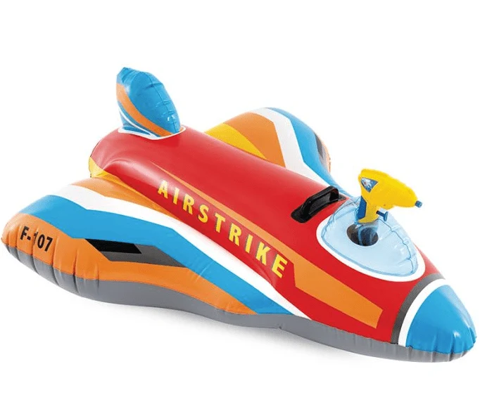 Intex opblaas vliegtuig met waterpistool 117 cm - Rood