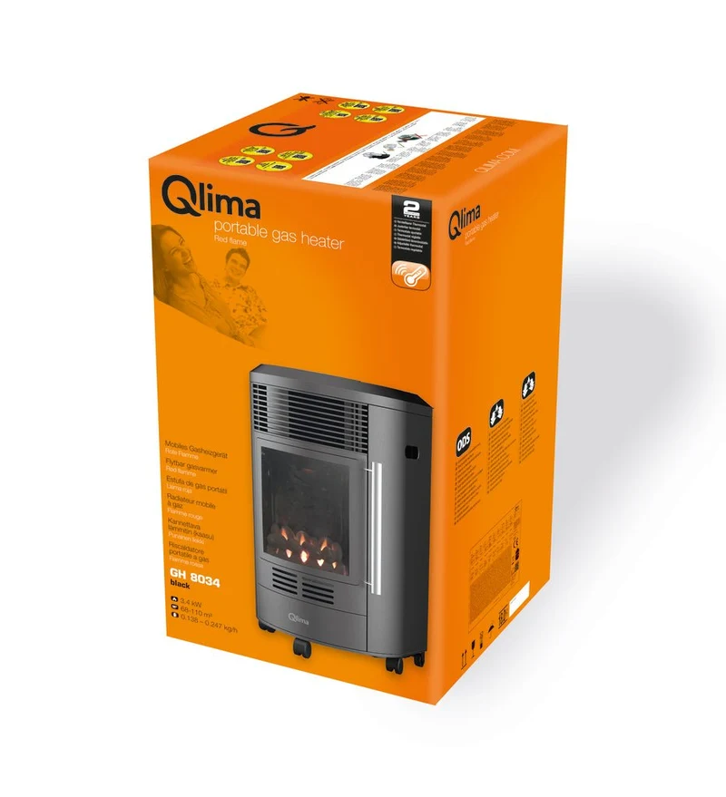 Qlima GH 8034 Gaskachel – Zwart