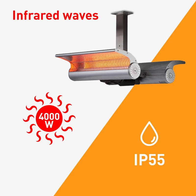 Aquecedor Duplo Infravermelhos Exterior SOFFITTO Sined 4000w