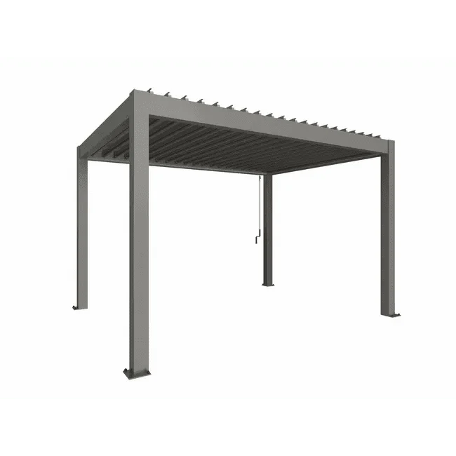 Biohort – Pérgola Sombra y espacio exterior Gris cuarzo metálico