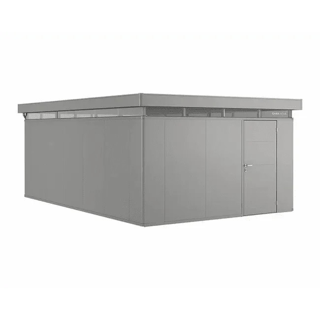 Biohort – CasaNova pérgola de diseño con paredes aislantes Gris cuarzo metálico